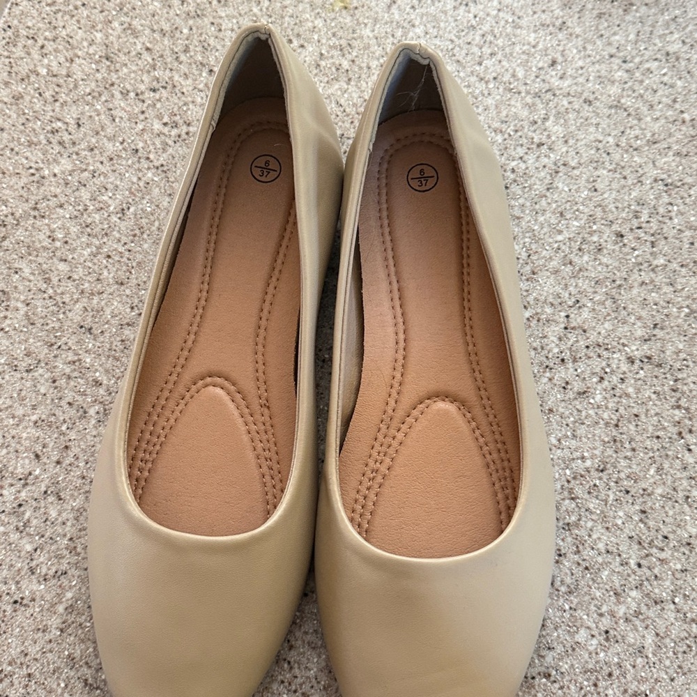 Beige Ballet Flats